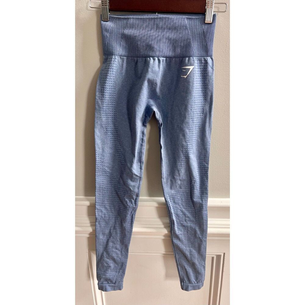 Gymshark Flex High Waisted Leggings - Blue Marl - Size XS